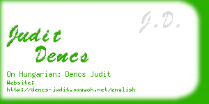 judit dencs business card